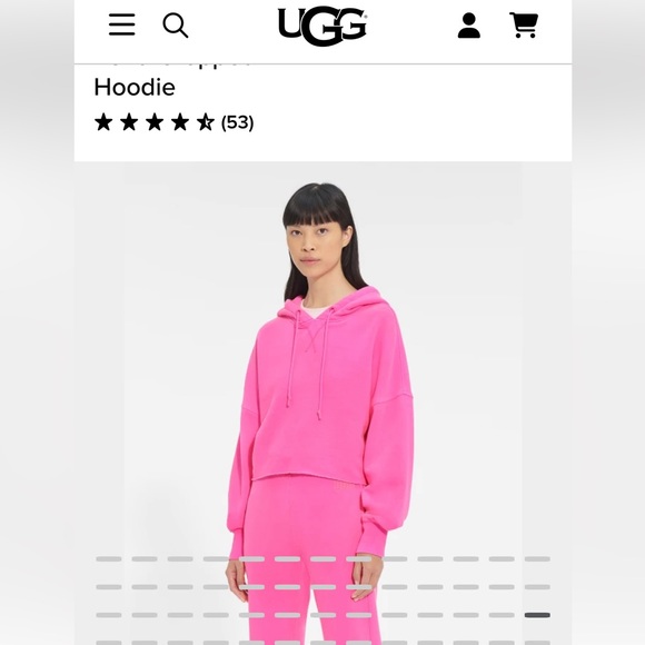 UGG Keira Cropped Hoodie XS and matching sweat pants S - Picture 3 of 8